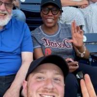 Three DC alumni at the game.